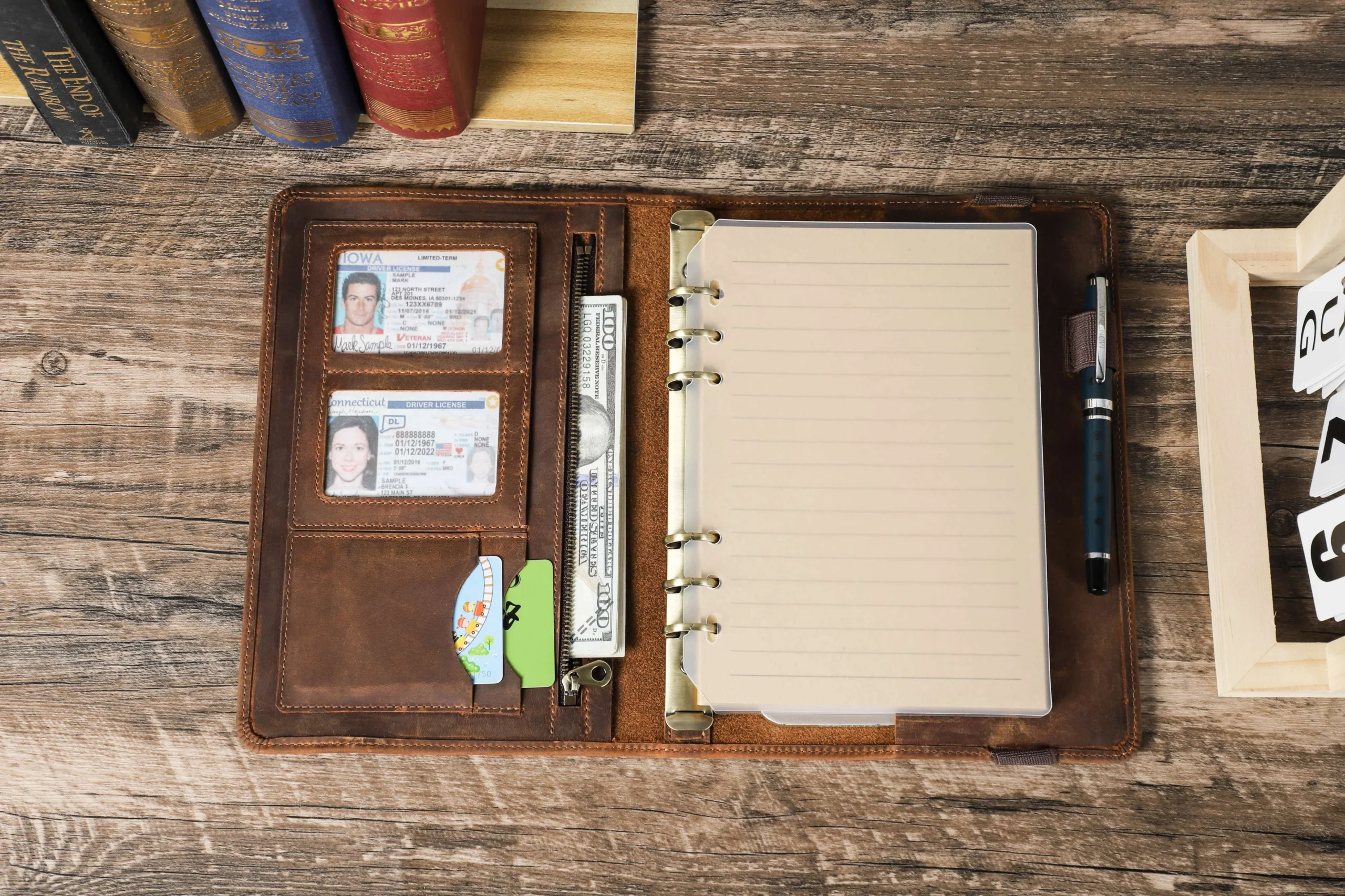 Personalized leather journal