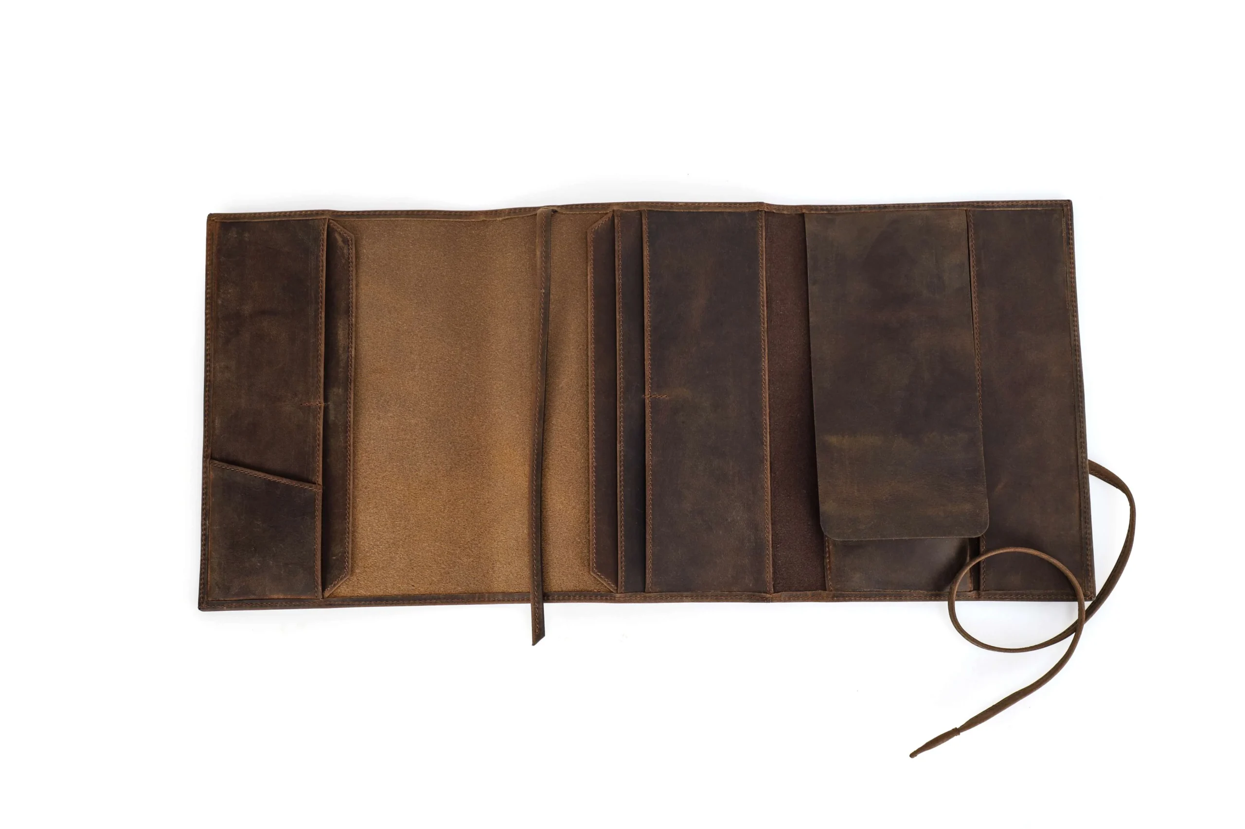Leather Bound Journal — Vintage Crazy Horse A5 Wrap Notebook - Image 2