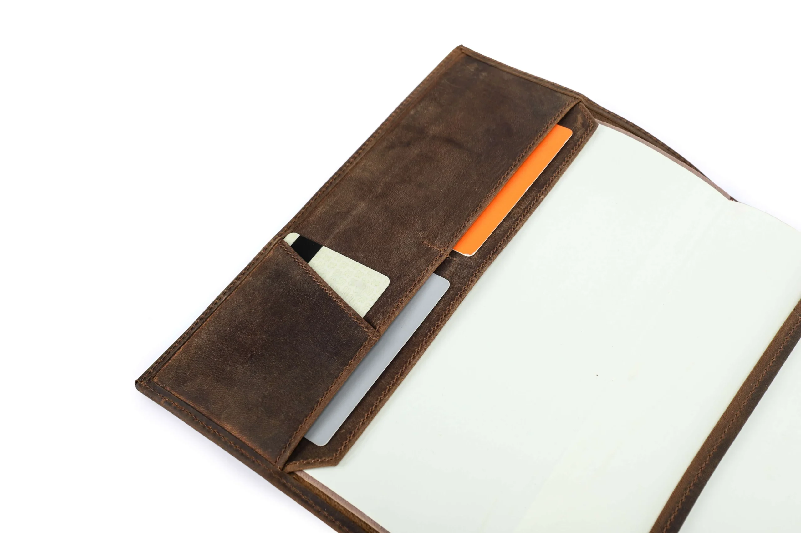 Leather Bound Journal — Vintage Crazy Horse A5 Wrap Notebook - Image 4